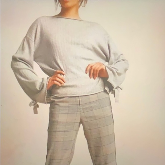 grey Sweater with sleeve ties - Picture 3 of 6